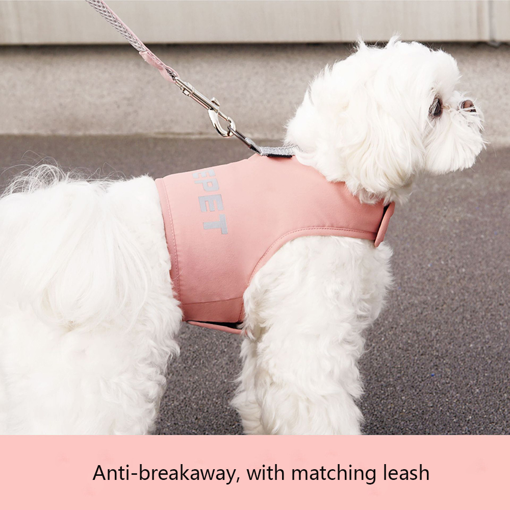 Pet Leash Small Dog Vest Type Dog Chest Strap Night Reflective Explosion-proof Punch Chest Strap Mesh Breathable for Puppies Cat