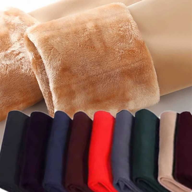 Winter Warm Leggings Womens Thermal Pants Polar Pantyhose Sock Lined Pants Velvet Tights Skin Effect High Waist Warm LeggingsX240914