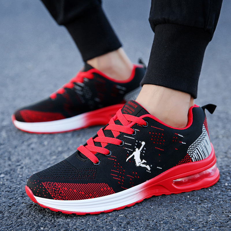 2025 new new summer lace-up flying mesh casual sports men's breathable student travel air cushion running shoes f36e