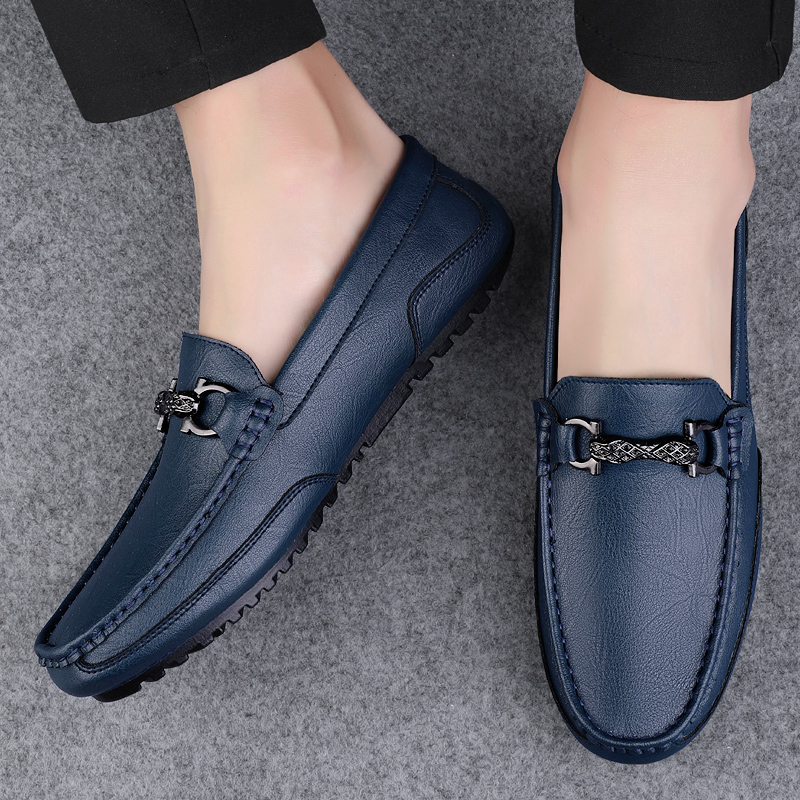 Luxury Brand Men Loafers New Leather Casual Handmade Dress Moccasins Soft Bottom Driving Shoes Comfy Breathable Business Shoes