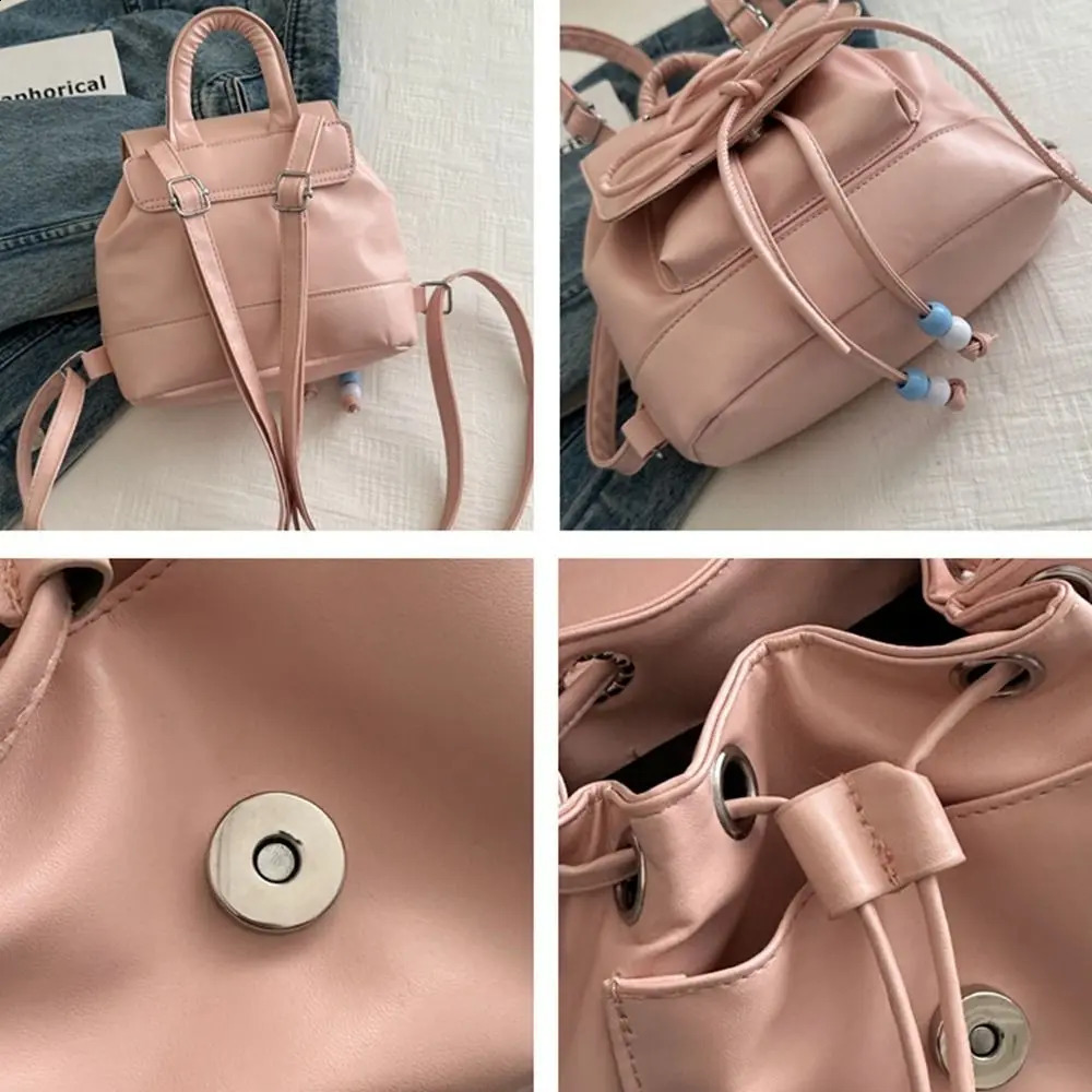 Creative Tie Bow Backpack Bowknot Large Capacity Ballet Style Shoulder Bag Handbag Travel Backpack School Bag Outdoor 240912