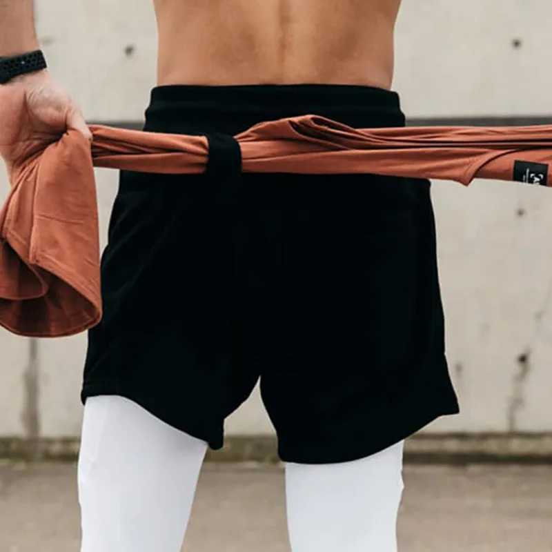 Gym Muscle Fitness Summer Casual Shorts Sports Cotton Short Pants Mens Jogging Running Sweatpants Pocket Basketball Shorts Y240914