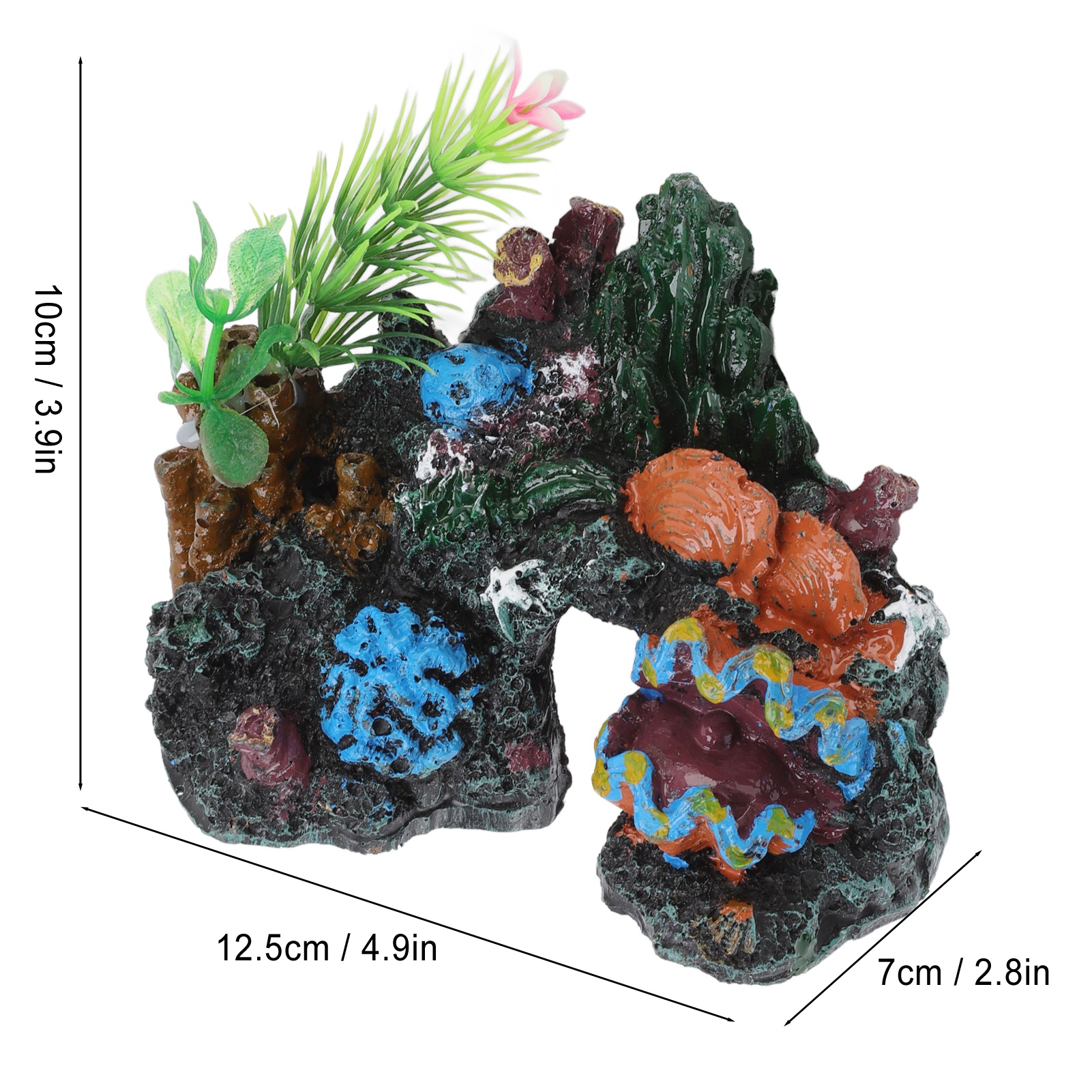 Resin Coral Aquarium Decoration, Fish House, Sleep Rest, Hide and Play