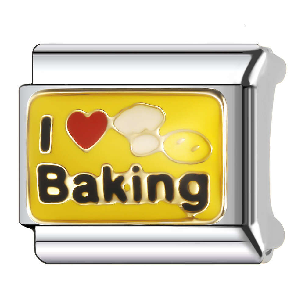 New Women's Gift yellow bus hedgehog Bead Italian Charms Links Bangle Beads Fit 9mm Stainless Steel Bracelet Making DIY For Women Fashion Jewelry