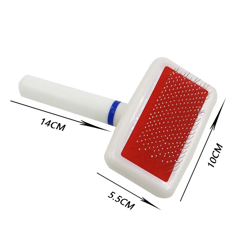 Pet Stainless Steel Combs White Round Head Cat And Dog Detangling Brush Air Bag Needle Fur Brushes Grooming Tools Hair Removal