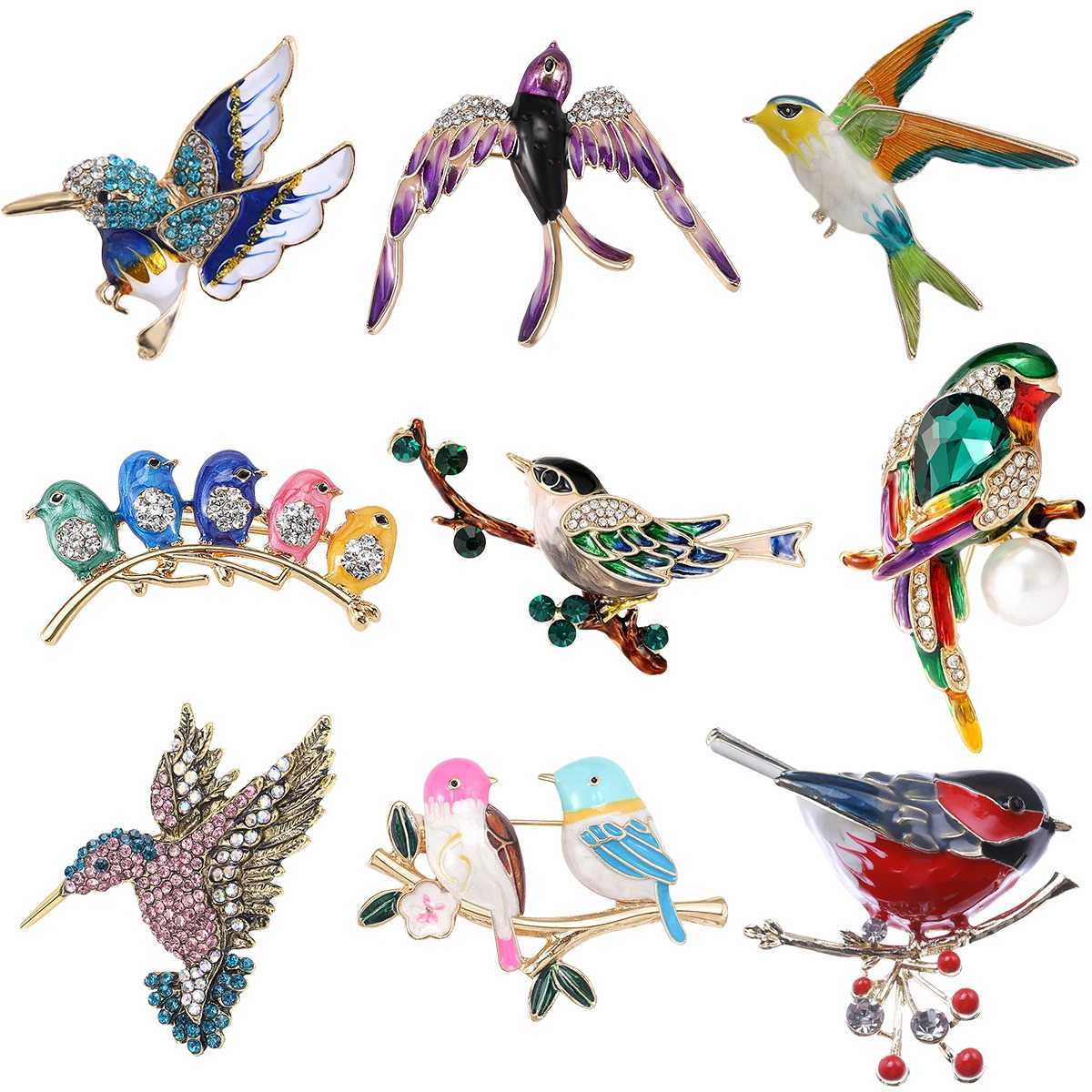 Beaut Berry Luxurious and High-end Bird Brooches for Women Antique Animal Pin Office Party Casual Accessory GiftX240914