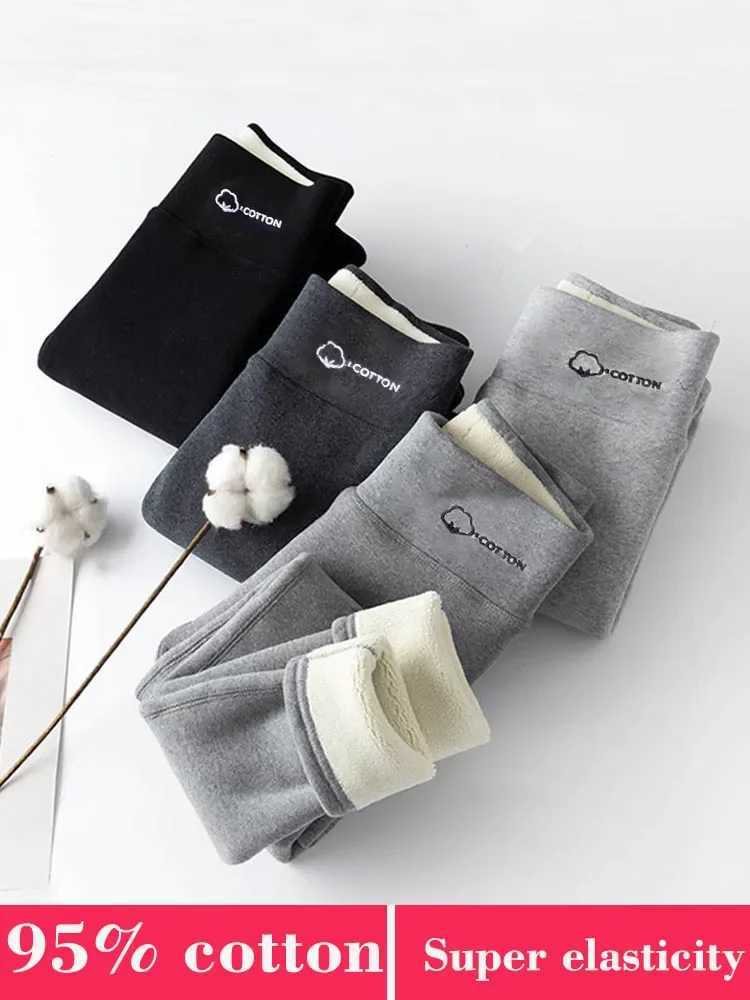 Womens Leggings Winter Lamb Cashmere Warm Pants with Fleece Female Legging Slim Tights Cotton Velvet Thermal Leggings for WomenX240914