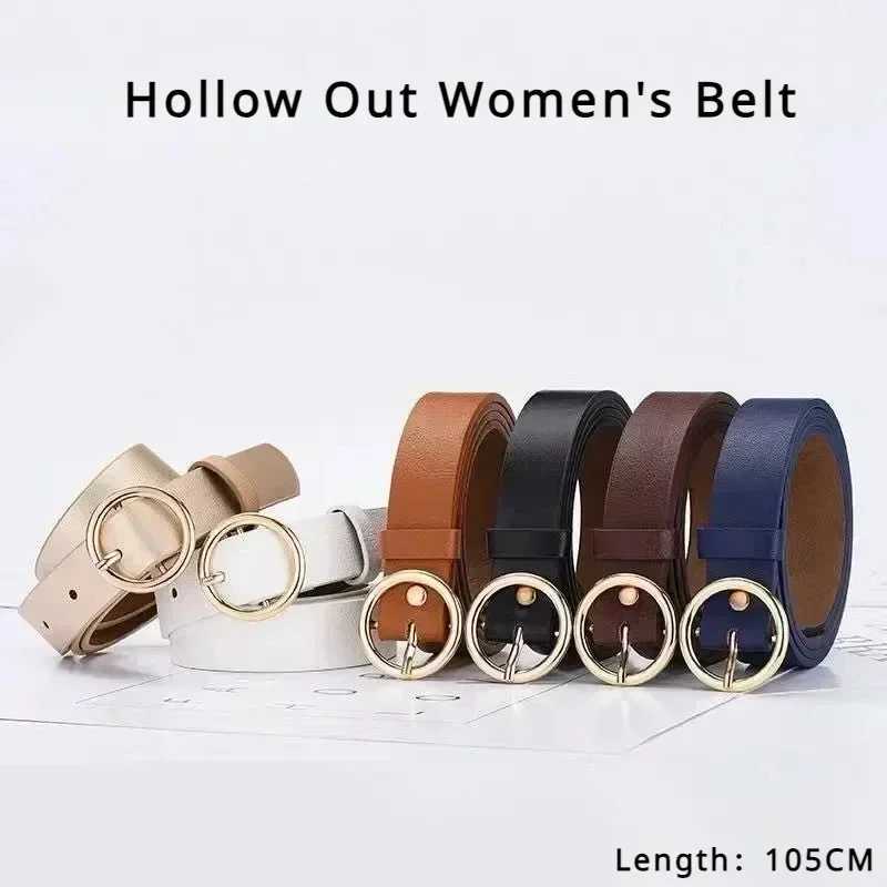 Women Genuine Leather Belt Fashion High Quality Vintage Luxury Brand Waistband Pin Buckle Brown Solid Color Belt LadiesX240914