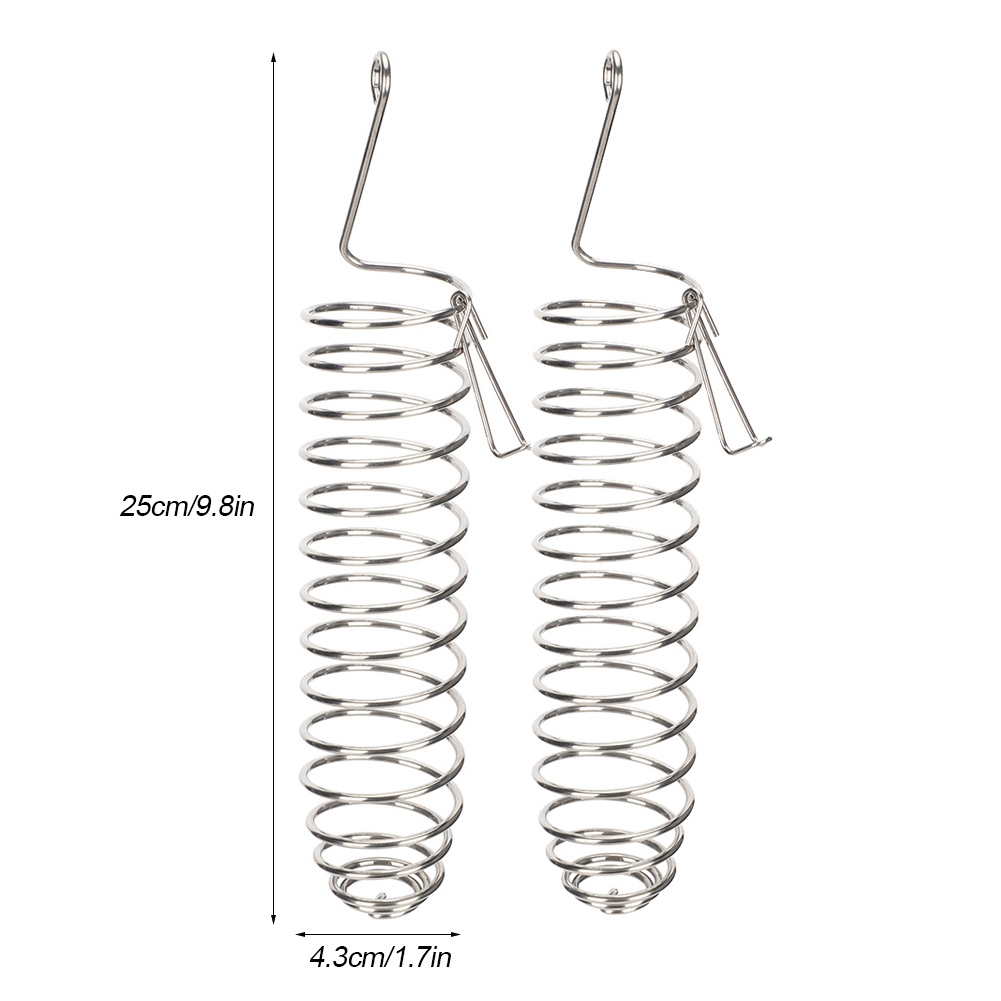 2Pcs Stainless Steel Bird Parrot Safety Lock Buckle Feeding Device Foraging Food Basket