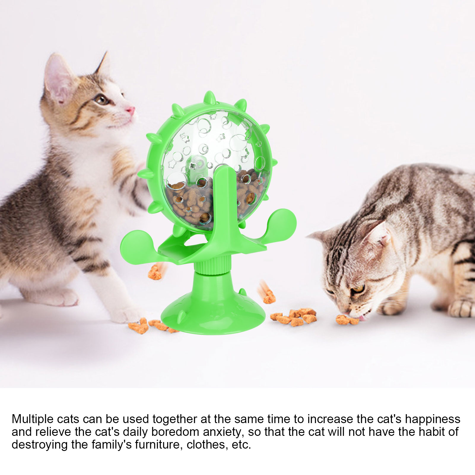 ABS Pet Cat Food Leakage Rotation For Windmill Educational Interactive Training Toy