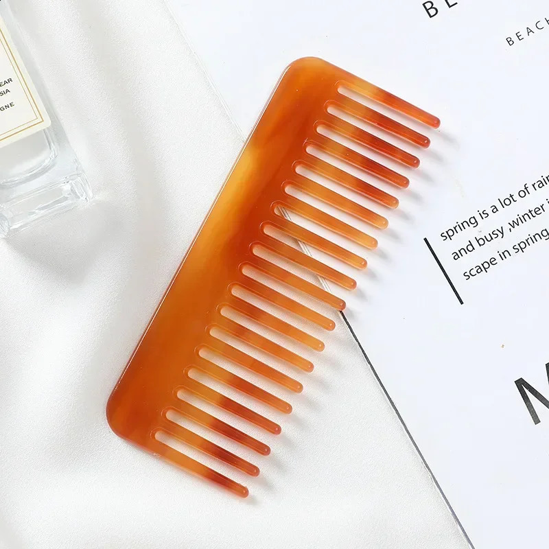 Wide Teeth Acetate Hair Combs Antistatic Massage Brush Hairdressing Colorful Hairdress Salon Styling Traveling Accessories 240911