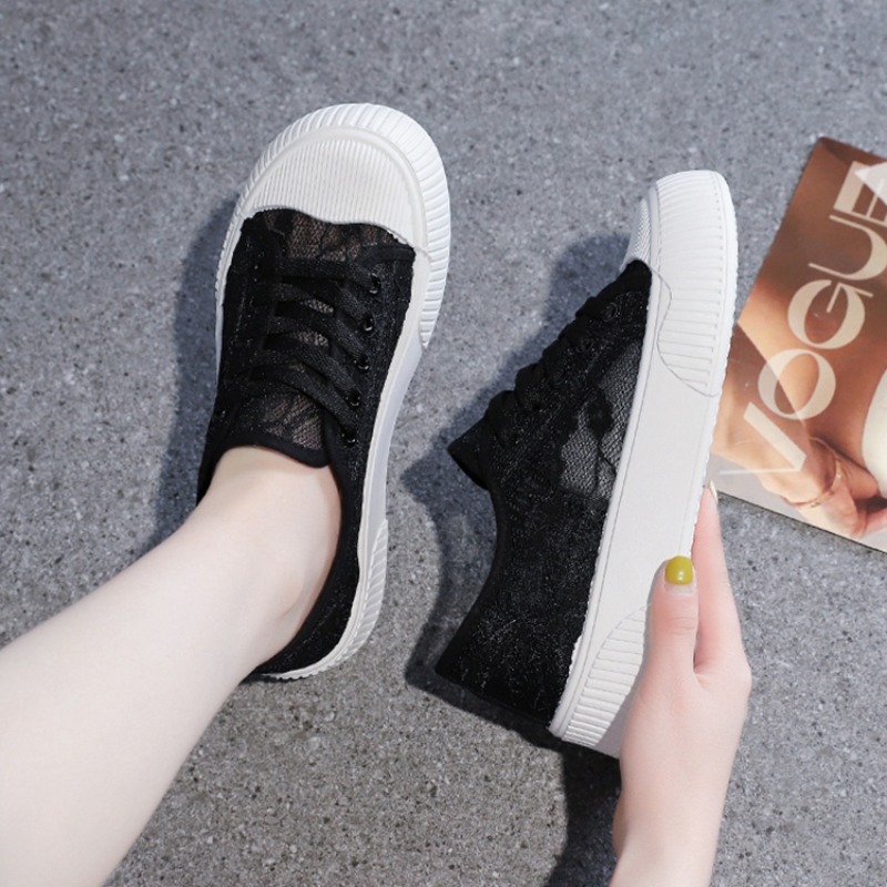 Little White Shoes Women 2024 New Summer Thin Net Shoes Women Breathable Net Surface Sports Casual Shoes Children Flat