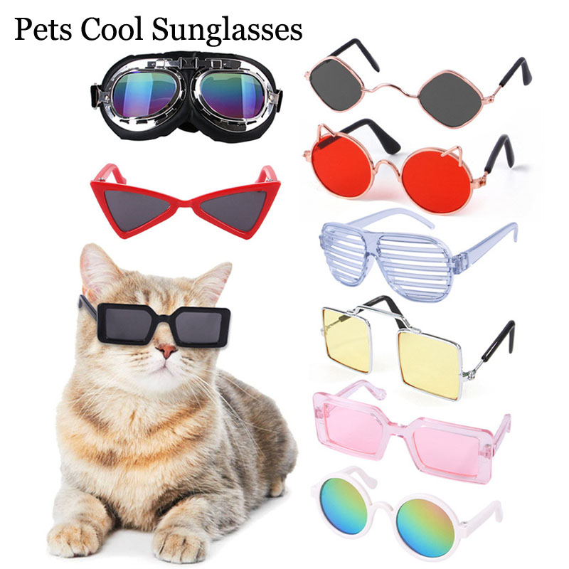 Cat Sunglasses Funny Pet Sunglasses Small Dog Sunglasses Classic Retro Circular Pomeranian Sunglasses Eyewear Photos Props Accessories Cosplay Glasses