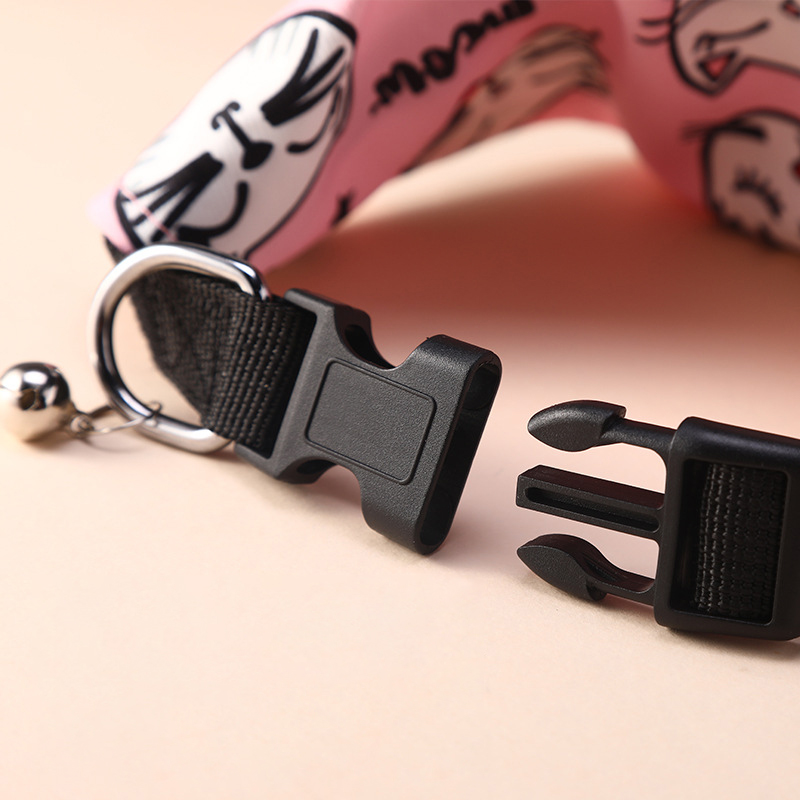 Pet Triangle Towel Adjustable Small Cat and Dog Cute Scarf Cat and Dog Saliva Towel with Bell & Quick Release Buckle for Cat Dog