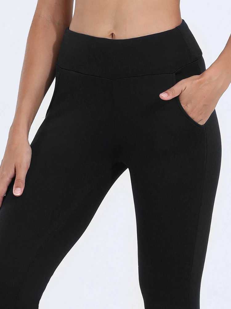 High Waist Black Fleece Pants Warm Legging Women Autumn Pants Thick Legging Compression Lamb Wool Trousers Winter Cold-ResistantX240914