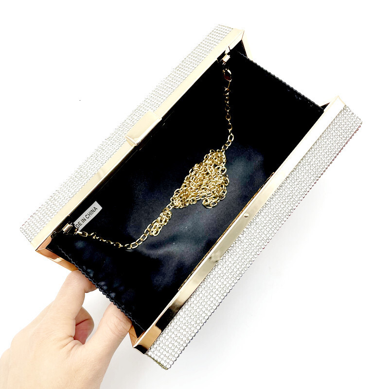 New Hot Dress Dinner Handheld Water Diamond American Flag Party Evening Clutch Bag