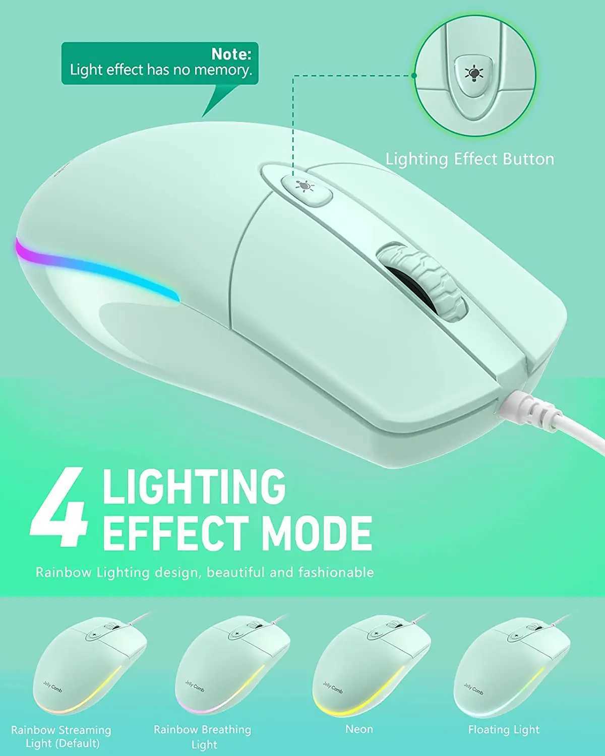 Mice Jelly Comb Wired USB Mouse RGB Backlit Gaming Mouse Suitable for PC Laptop Windows Desktop 1600 DPI Wine Red Black White y240914