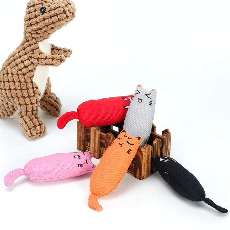 Teeth Grinding Catnip Toys Funny Interactive Plush Cat Toy Pet Kitten Chewing Vocal Toy Claws Thumb Bite Cat mint For Cats hot