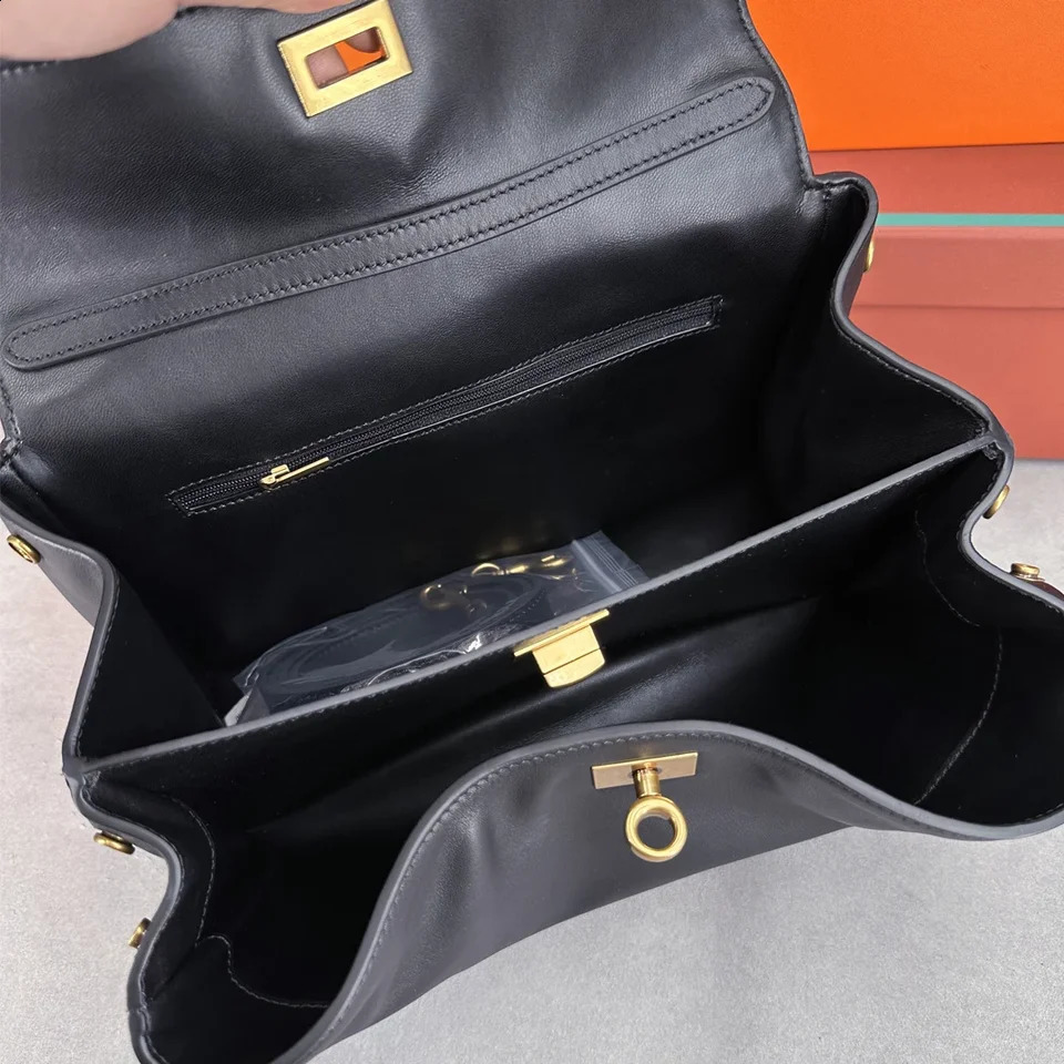 27cm genuine leather womens bag large capacity soft top layer denim shoulders cross body highend fashion 240913 69ee