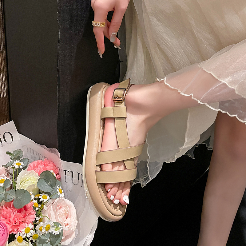 2025 new Size JOZHAMTA 34-40 Women Sandals Rome Real Leather Low Heels For Summer 2023 Wedge Sandalias Platform Casual Ladies Shoes 9aef