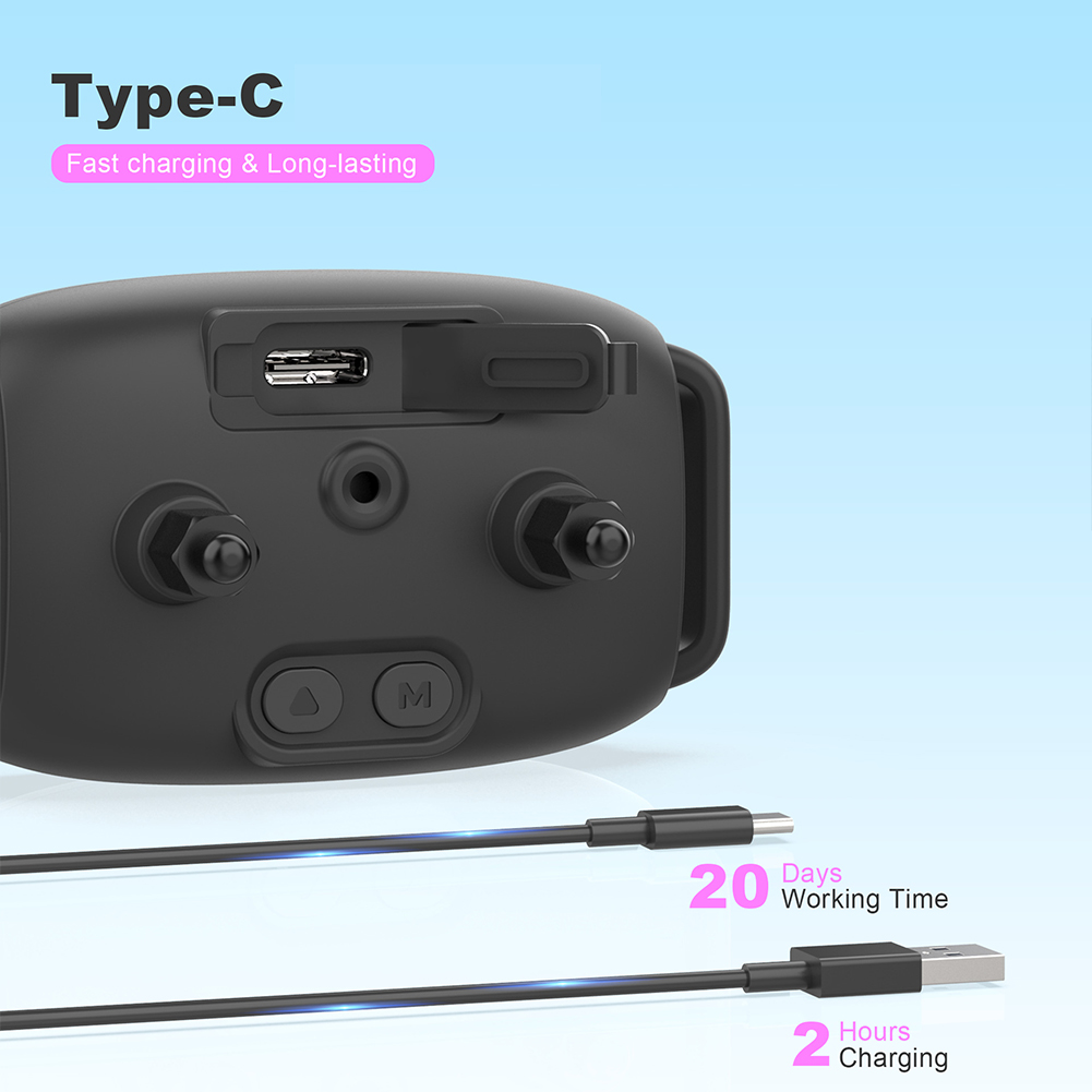 Anti Bark Training Collar For Dog Antiladridos Barking Type-C Rechargeable Dog Trainer Electric Shock Vibration Buzzer Waterproo