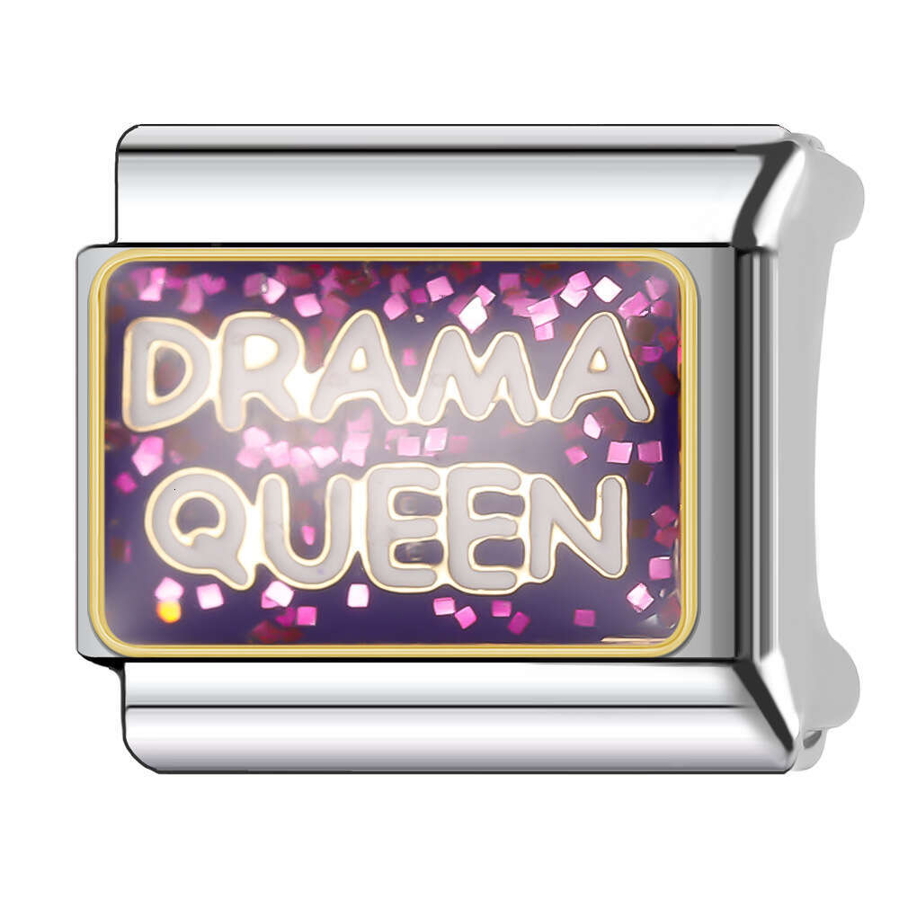 New Women's Gift Purple butterfly flowers Bead Italian Charms Links Bangle Beads Fit 9mm Stainless Steel Bracelet Making DIY For Women Fashion Je