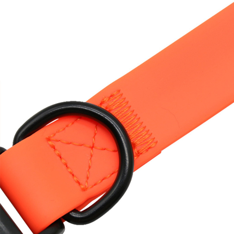 Dog Collar Waterproof Pet Collars Anti-Odor Durable Adjustable PVC & Polyester Soft with Towing D-ring Colorful Dog Collars