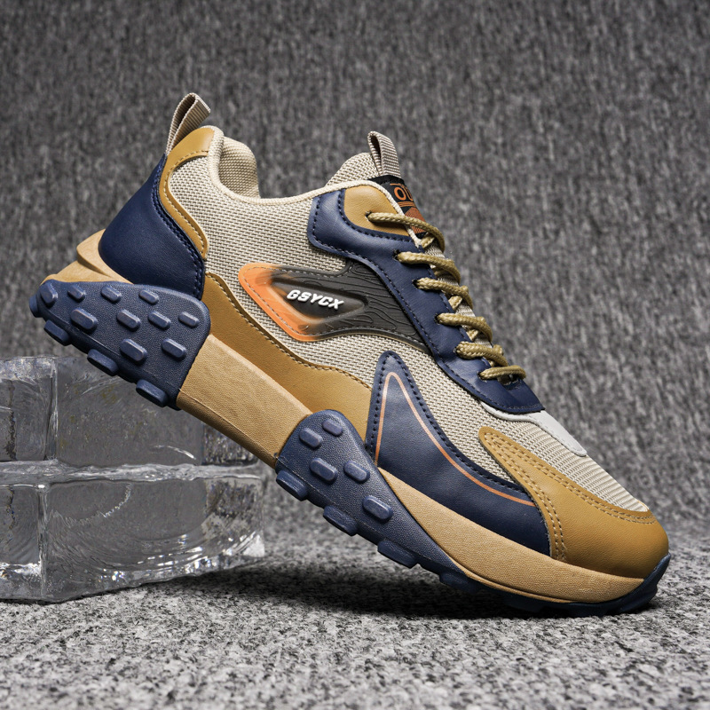 2023 Summer Men's Sports Shoes Lace Up Mesh Breathable Tennis Casual Sneakers Male Zapatos Vulcanizados Para Running Shoes