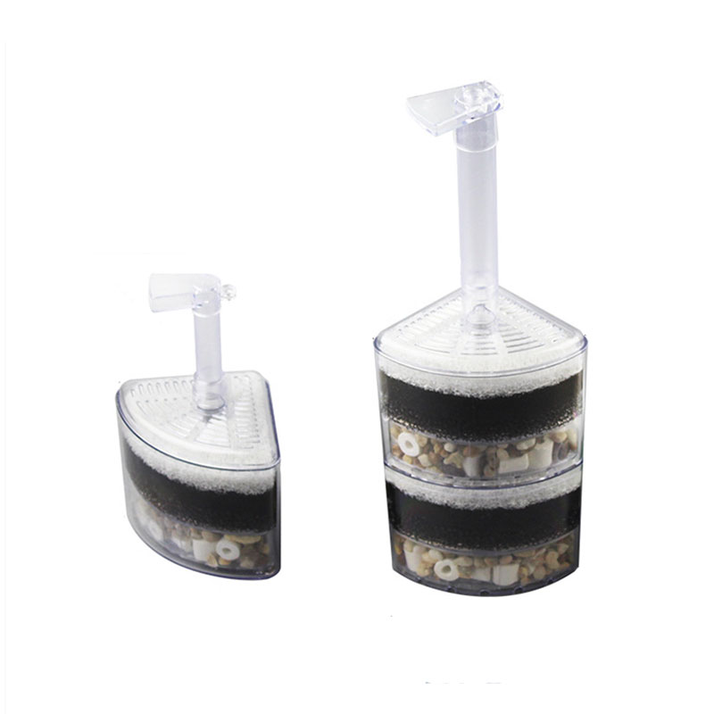 Multi-layer Media Pneumatic Fish Tank Filter Aquarium Corner Sponge Filter Quiet Betta Fry Shrimp And Small Fish Bio Foam Filter