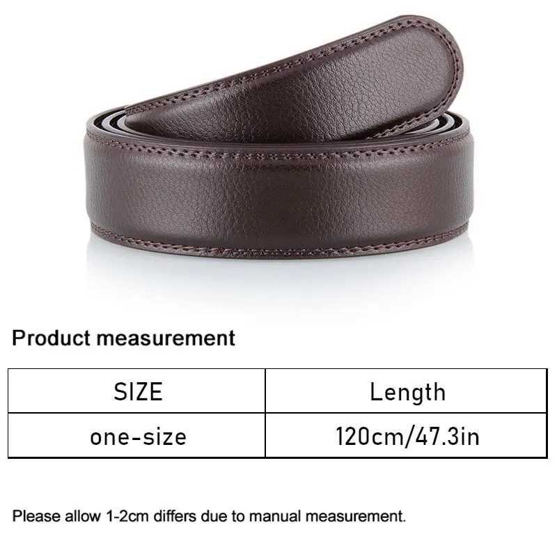 Men Ratchet Buckle Or Strap Leather Belt Replacement Free Buckle Adjustable Replacement Strap CowboyX240914