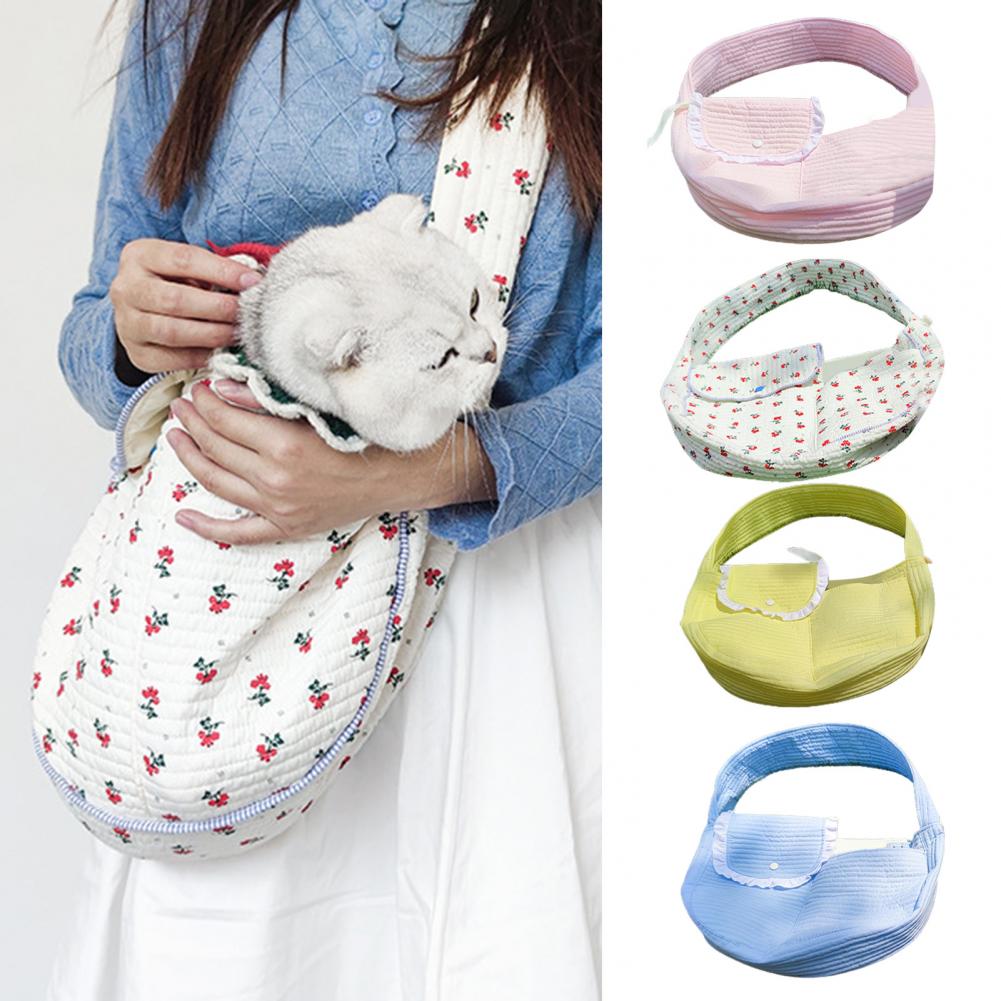 Dog Puppy Kitten Carrier Pet Bag Zipper Closure Soft Large Space Handmade Pet for Travel