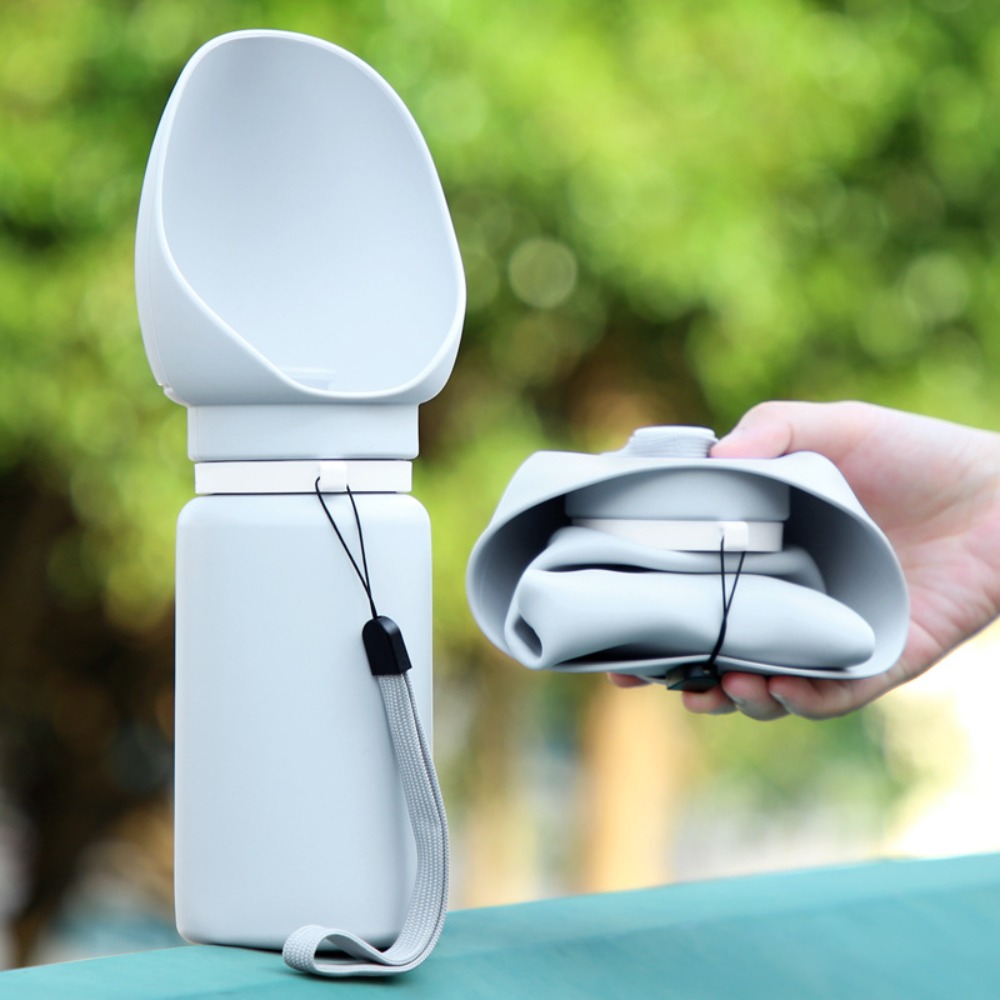 free shipping 550ml Folding Bottle Outdoor Solid Color Portable Water Dispenser Cup Silicone Walking g Pet Travel
