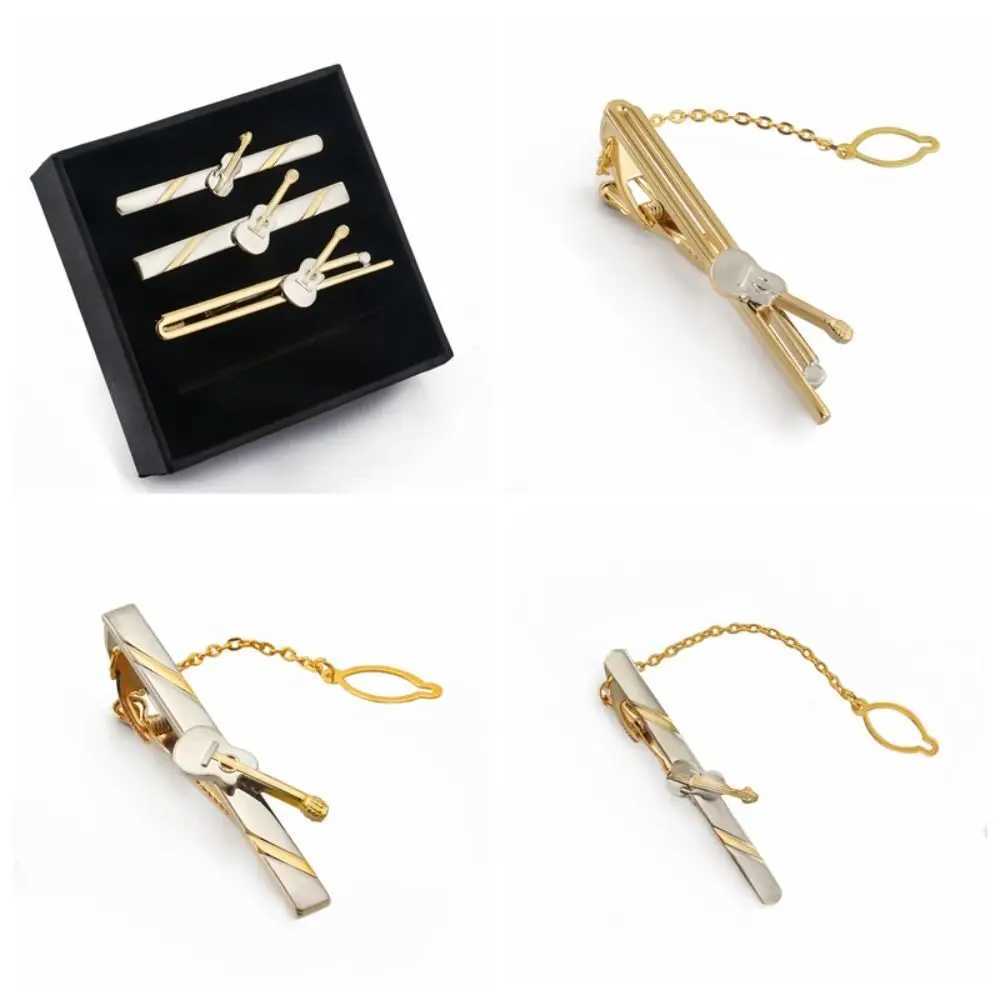 Necktie Bar Clasp Instrument Clasp Clip Guitar Copper Men Necktie Buckle Violin Fashion Jewelry Metal Tie Clips Men AccessoriesX240914