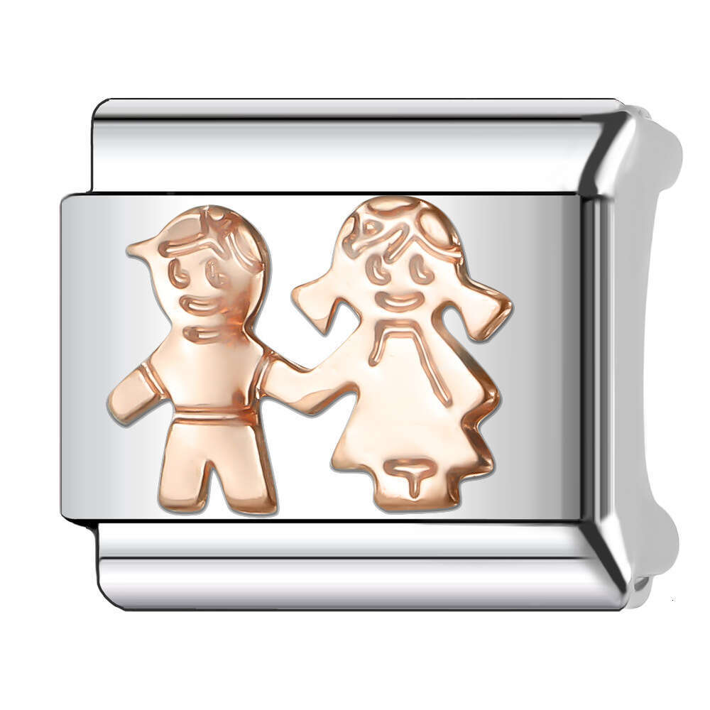 New Women's Gift My love baby Bead Italian Charms Links Bangle Beads Fit 9mm Stainless Steel Bracelet Making DIY For Women Fashion Jewelry