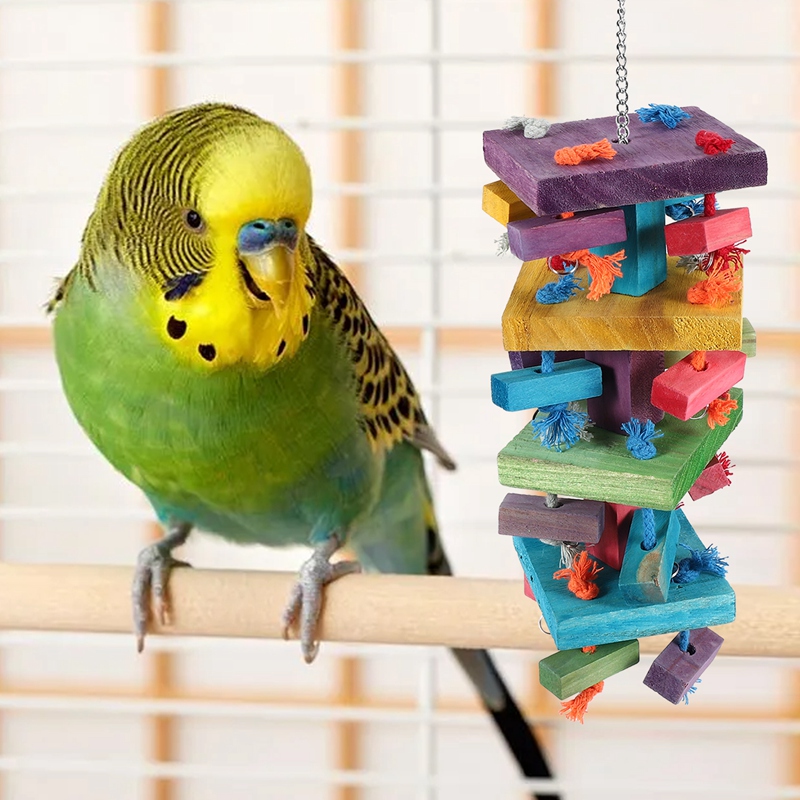 AAAC-Bird Chewing Toy Large Medium Parrot Cage Bite Toys African Grey Macaws Cockatoos