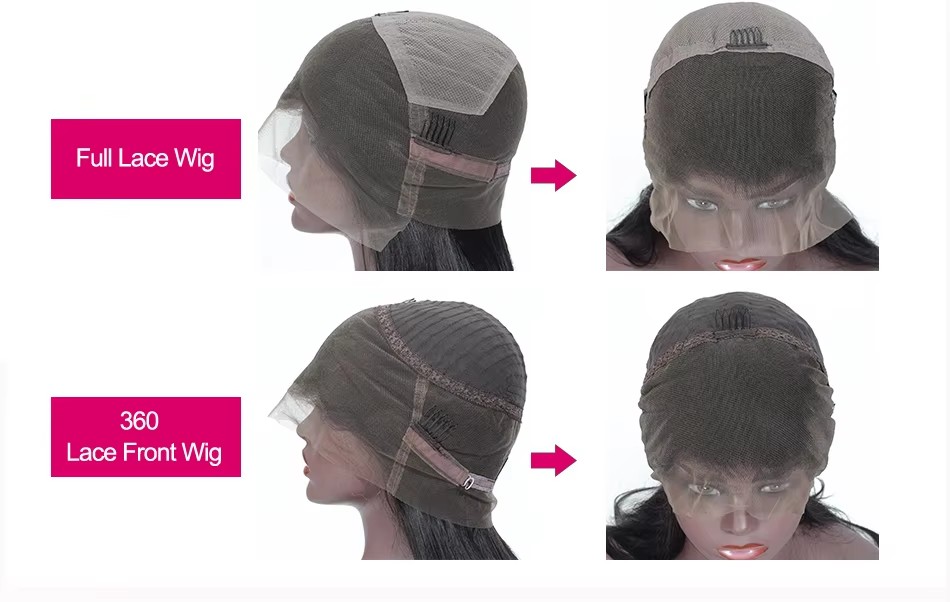 Glueless Full Lace peruvian Human Hair Wig, Unprocessed body wave remy Hair 360 frontal Lace Wig, transparent hd lace Wig For Black Women 180%