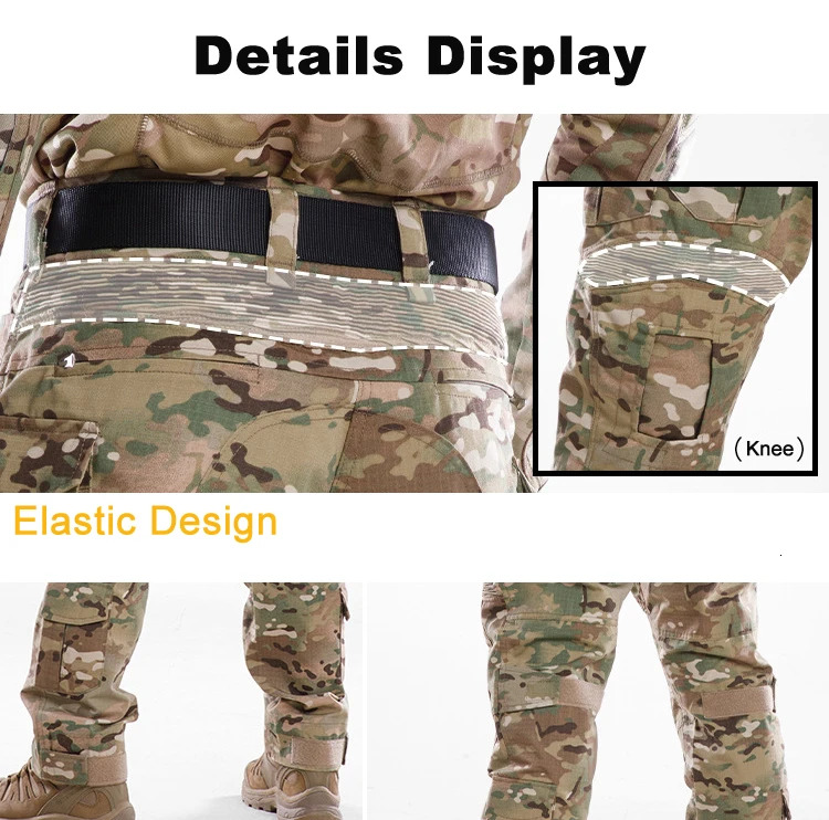 Mens G4 Combat Tactical Pants Multiple Pockets Resistant Casual Cargo Work Wear Male Waterproof Outdoor Hiking Trousers New