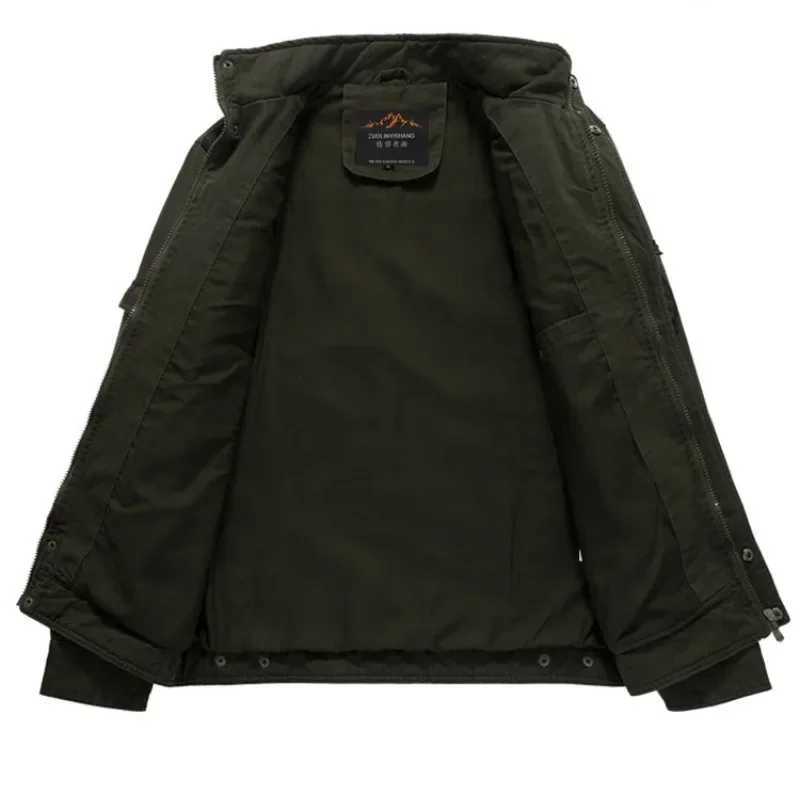 Casual suit formal suit side seam pocket cotton zipper workwear mens jacket W240914