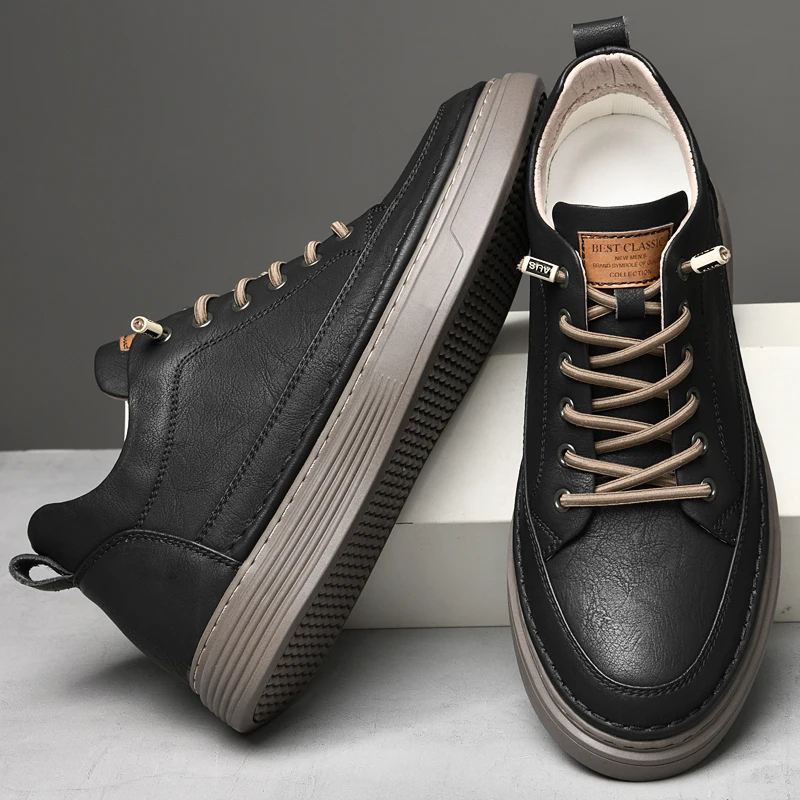 Luxury Ankle Boots Men Outdoor Genuine Leather Leisure Walk Spring Male Boots for Mens Casual Shoes Comfortable Designer Shoes