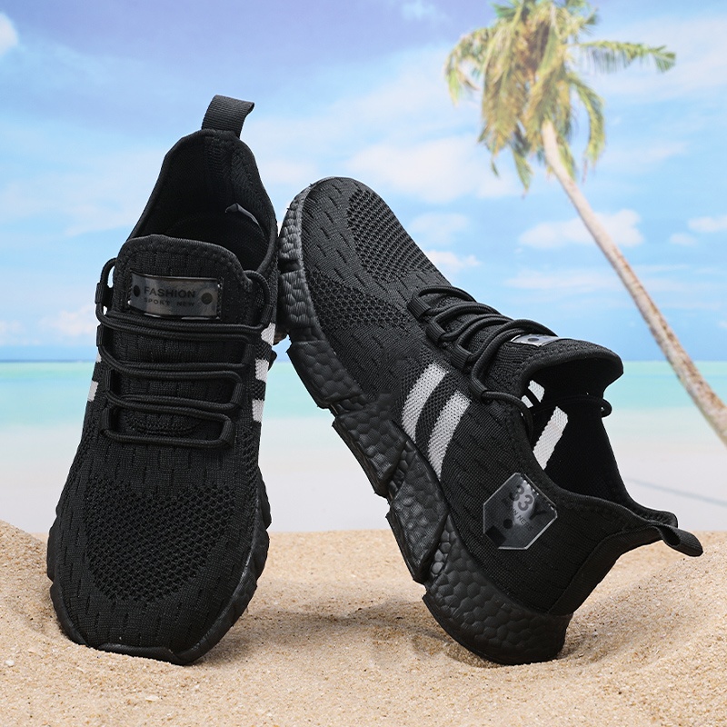 Men Dropshipping Casual Sneakers Striped Breathable Running Comfortable Jogging Shoes Tenis Mascuo Footwear Male e463