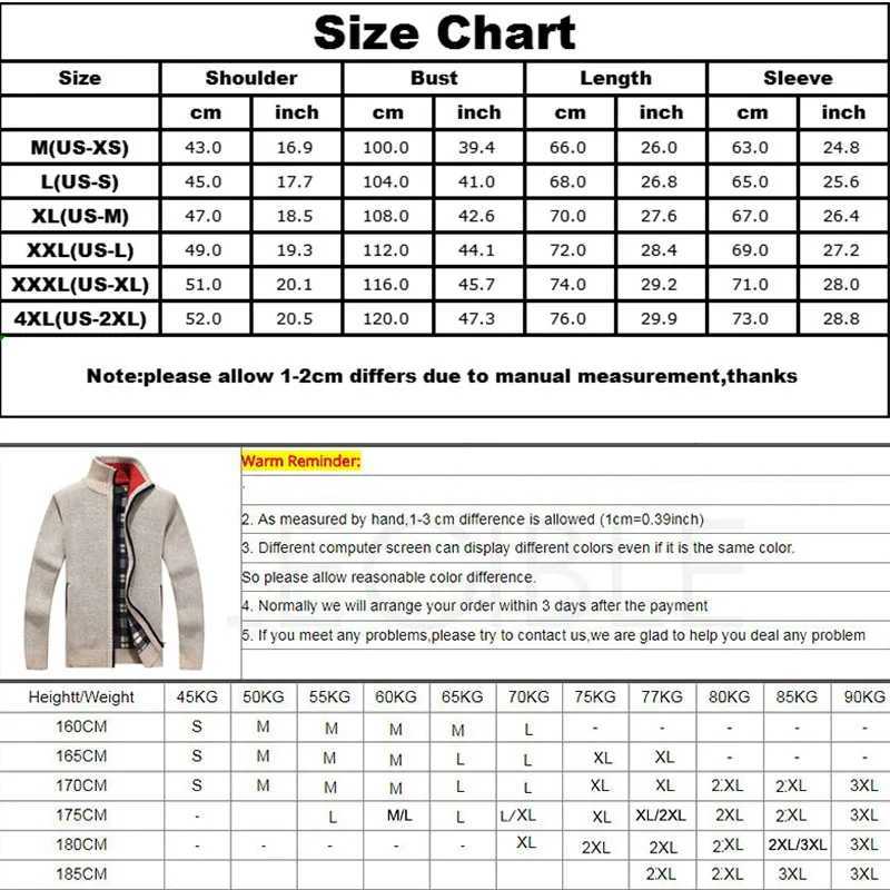 Autumn Winter Mens Warm Sweaters Cashmere Wool Zipper Cardigan Coat Man Casual Knitwear Jacket Male ClothesXJ240907