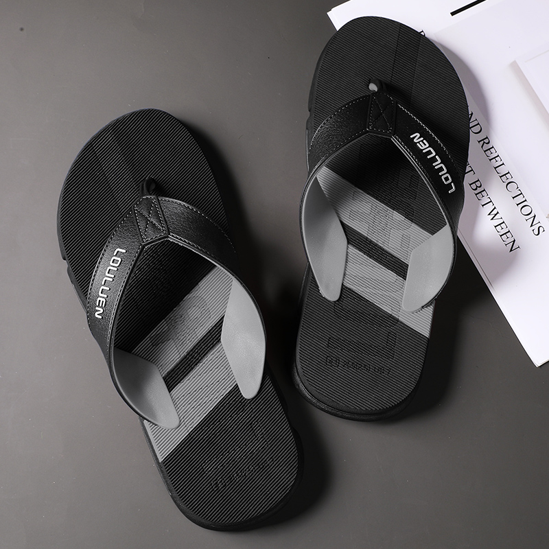 2023 New High Quality Men Flip Flops Outdoor Indoor Soft Sole Mens Slippers Beach Non-slip Bathroom Men's Flip Flops Sandals