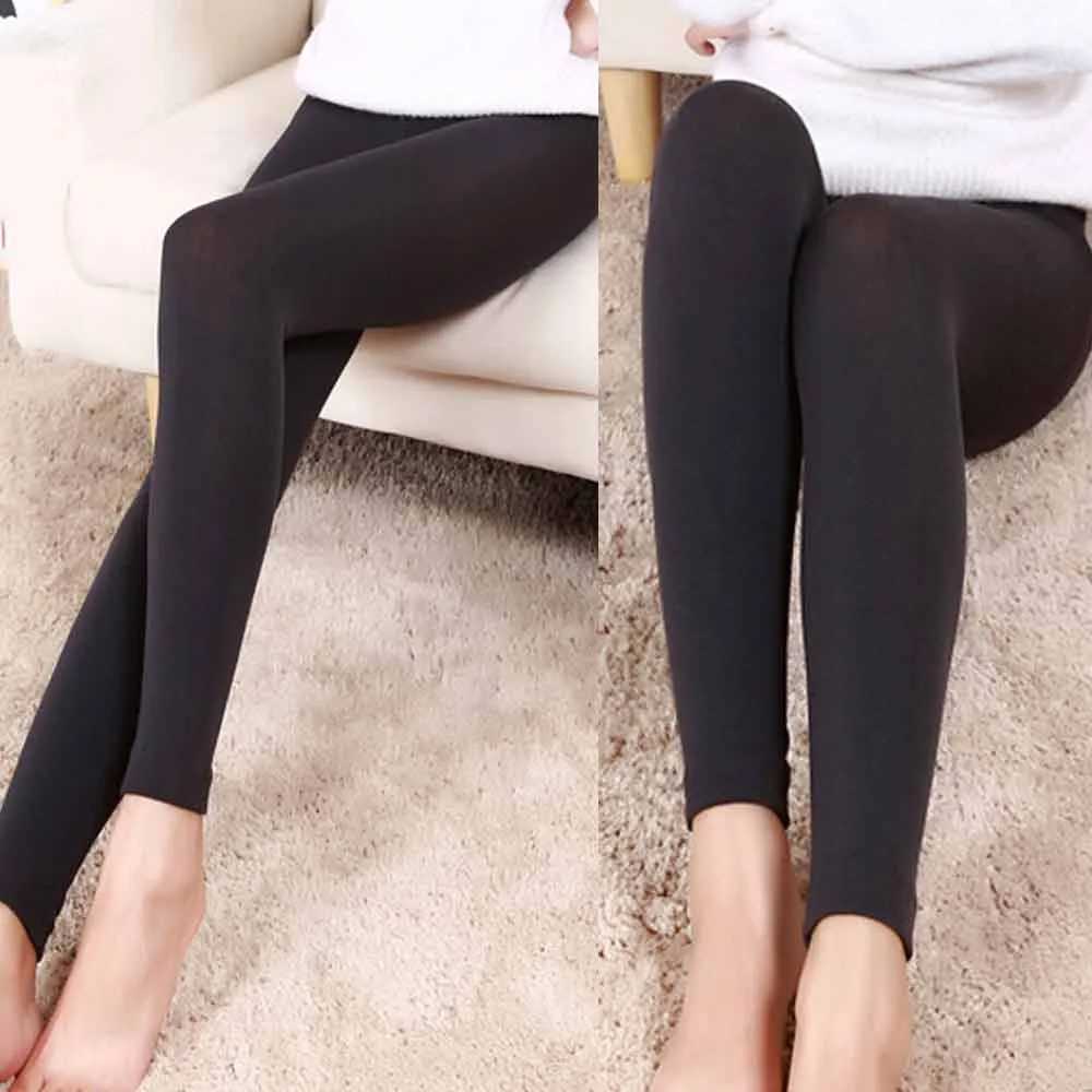 Winter Leggings For Women Warm Leggins Solid Color Velvet Leggins High Waist Leggings Winter Warm Stretchy Thick Linen LeggingsX240914