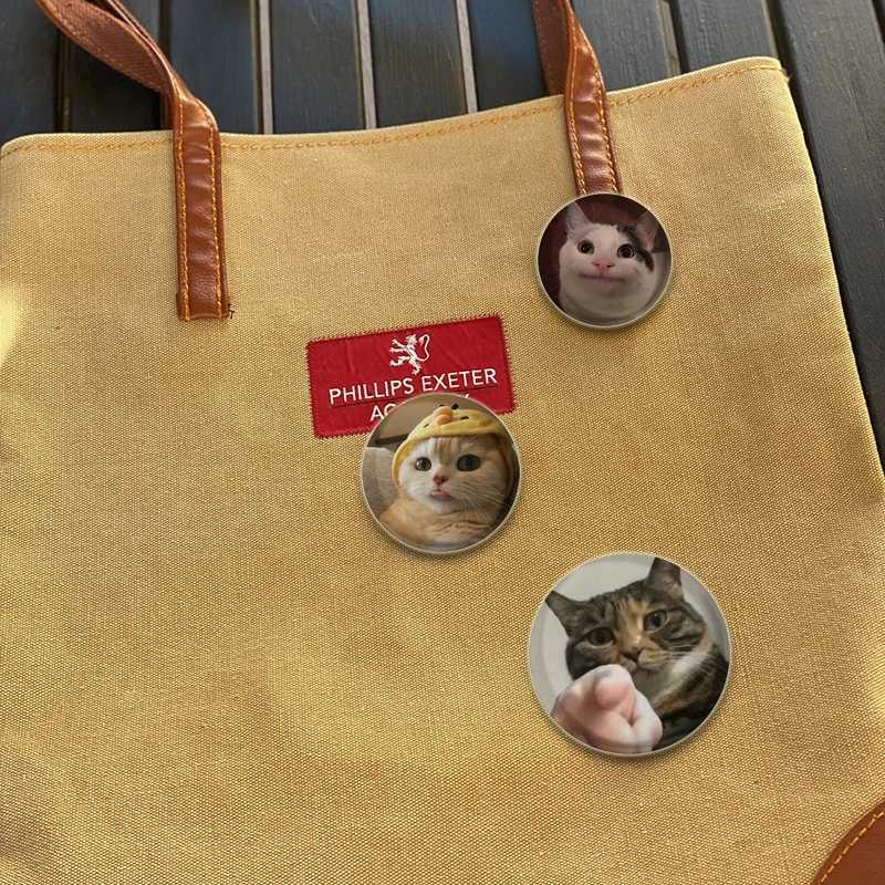 32/44/58mm Funny Cute Cat Round Soft Button Pins Creative Brooch Fashion Cartoon DIY Hat Bag Jewelry Gifts for FriendsX240914