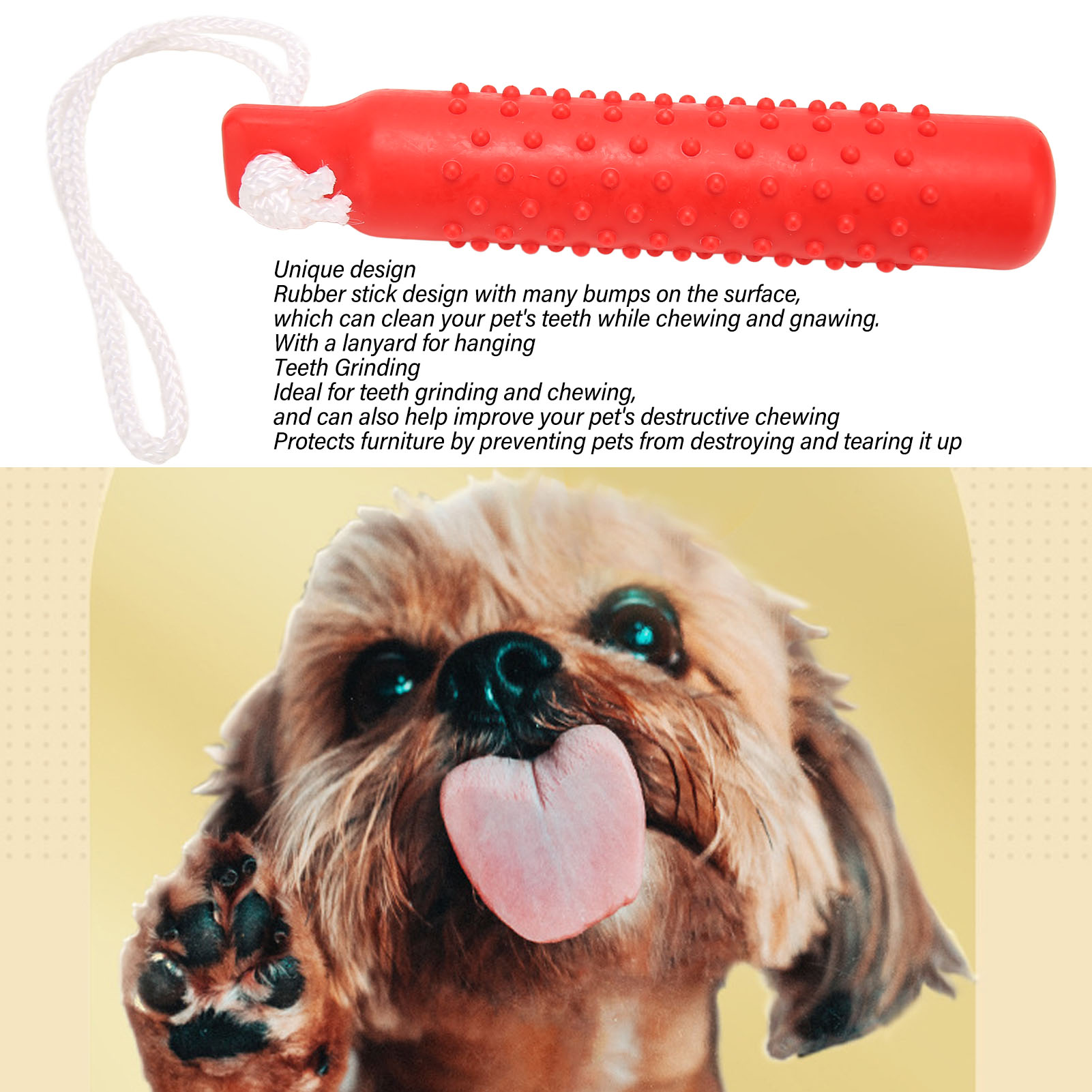 Dog Squeaky Chew Toys Flexible Rubber Durable Dogs Toys With Raised Points For Aggressive Chewers Large Medium Breed Dog