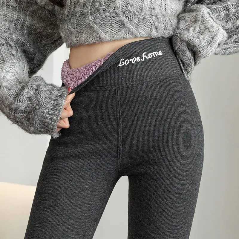 Women 2023 Winter New Thick Warm Slim Pants Female High Waist Fleece Lined Leggings Ladies Velvet Skinny Long Leggings U570X240914