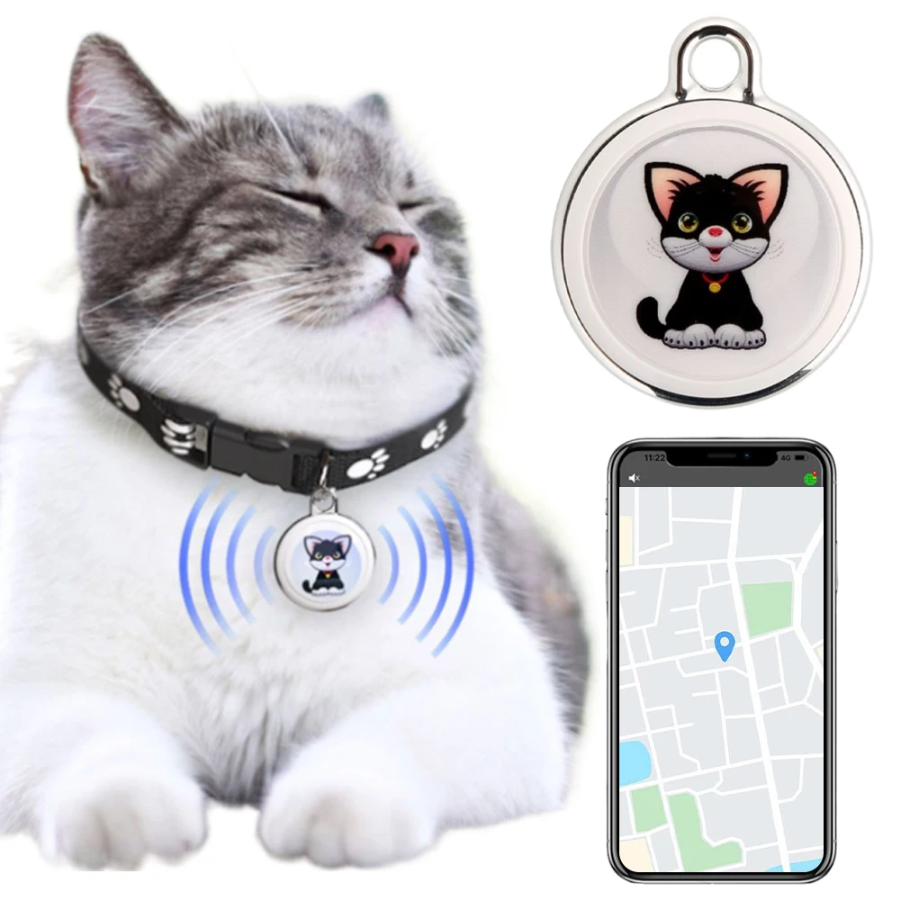 Anti-Lost GPS Tracker Locator Finder Bluetooth-compatible Smart Activity Tracker for Dogs Cats Kids Pets Keychain Wallet Luggage