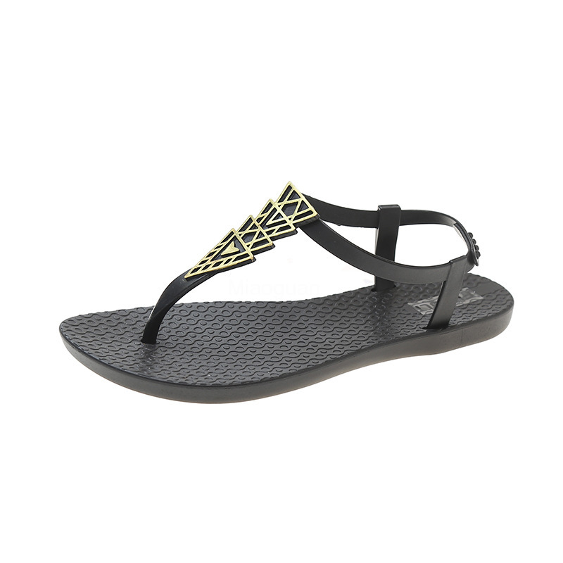 Women Sandals 2024 Summer Flat Shoes Female Bohemian Flip Flops Ladies Vacation Beach Sandales Girls Street Round head Footwear
