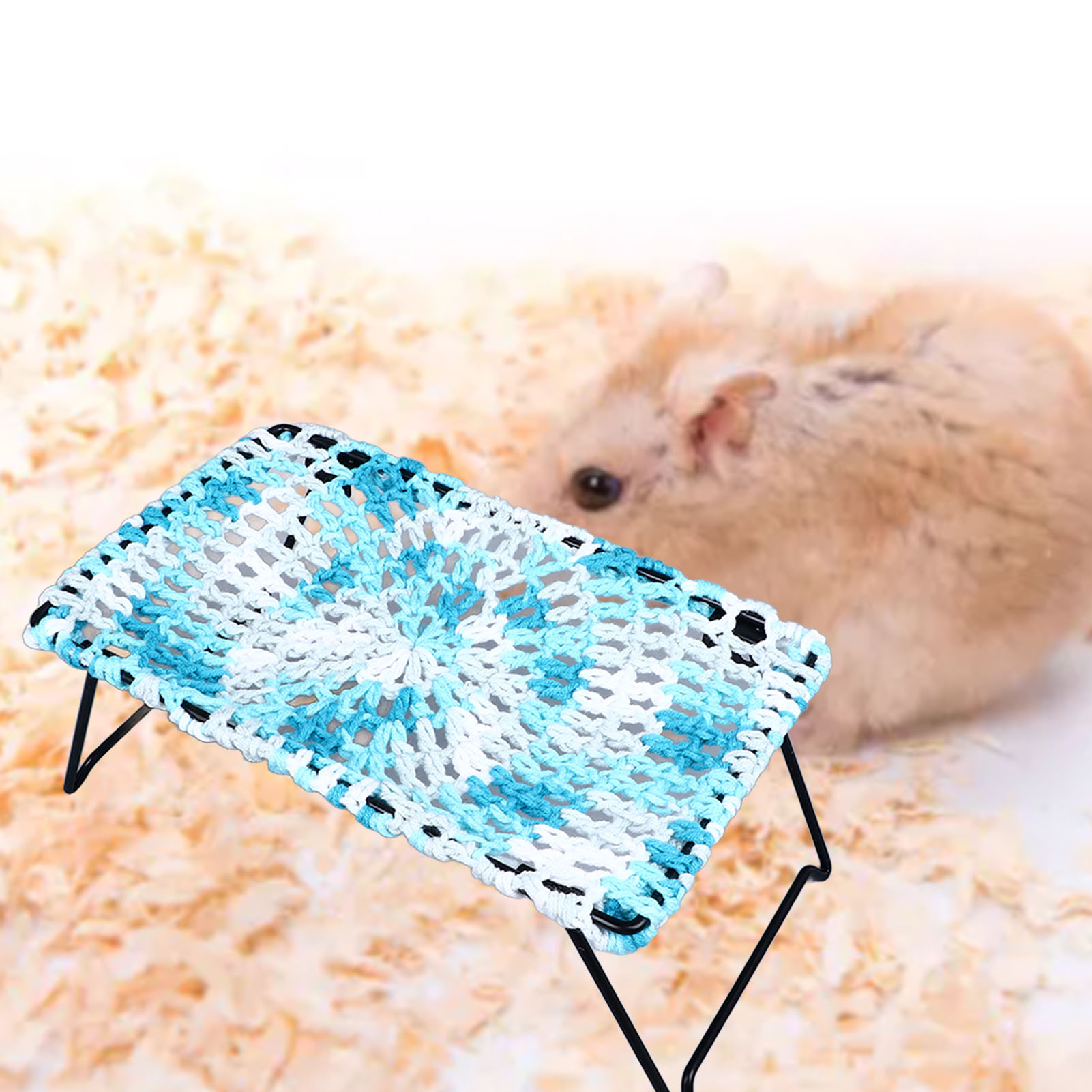 Foldable and Soft Reptile Lounger Bed, Portable, Elevated, Small Animal Bed for Lizard, Cat, Puppy
