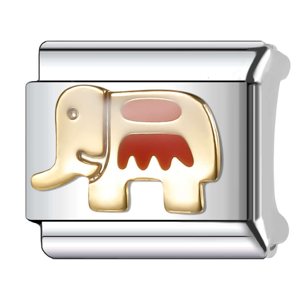 New Women's Gift beautiful butterfly dog elephant Bead Italian Charms Links Bangle Beads Fit 9mm Stainless Steel Bracelet Making DIY For Women Fa